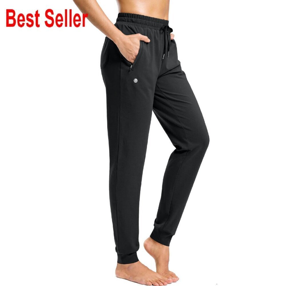 Tall Sweatpants Cotton Joggers Zipper Pockets Yoga Lounge Athletic Pants